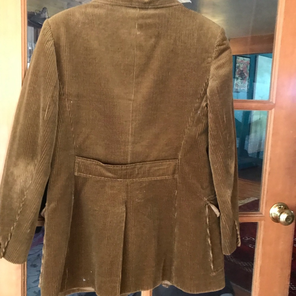 Laura Ashley Brown Corduroy Double-Breasted Women's Jacket - Picture 3 of 12